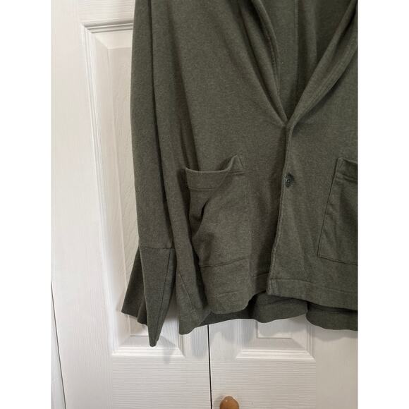 Pact Organic Cotton Green Airplane Relaxed Cardigan Size Large - Picture 3 of 9